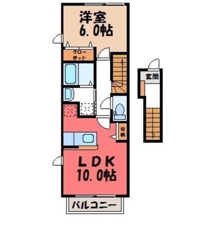 宇都宮駅 バス20分  下栗下車：停歩5分 2階の物件間取画像